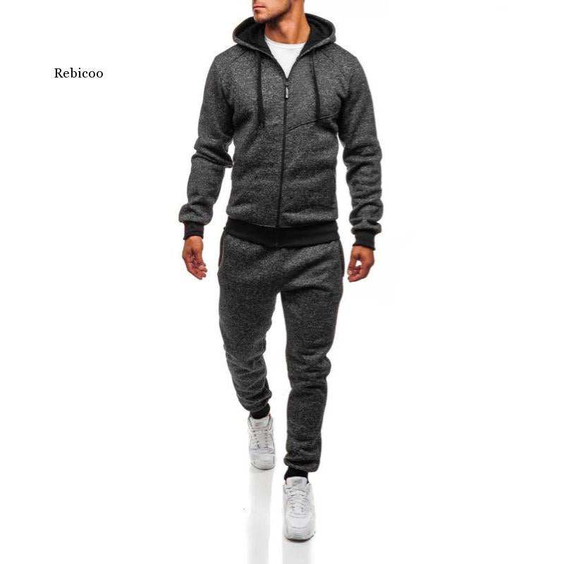 Hooded Zipper Jacket+Joggers Set