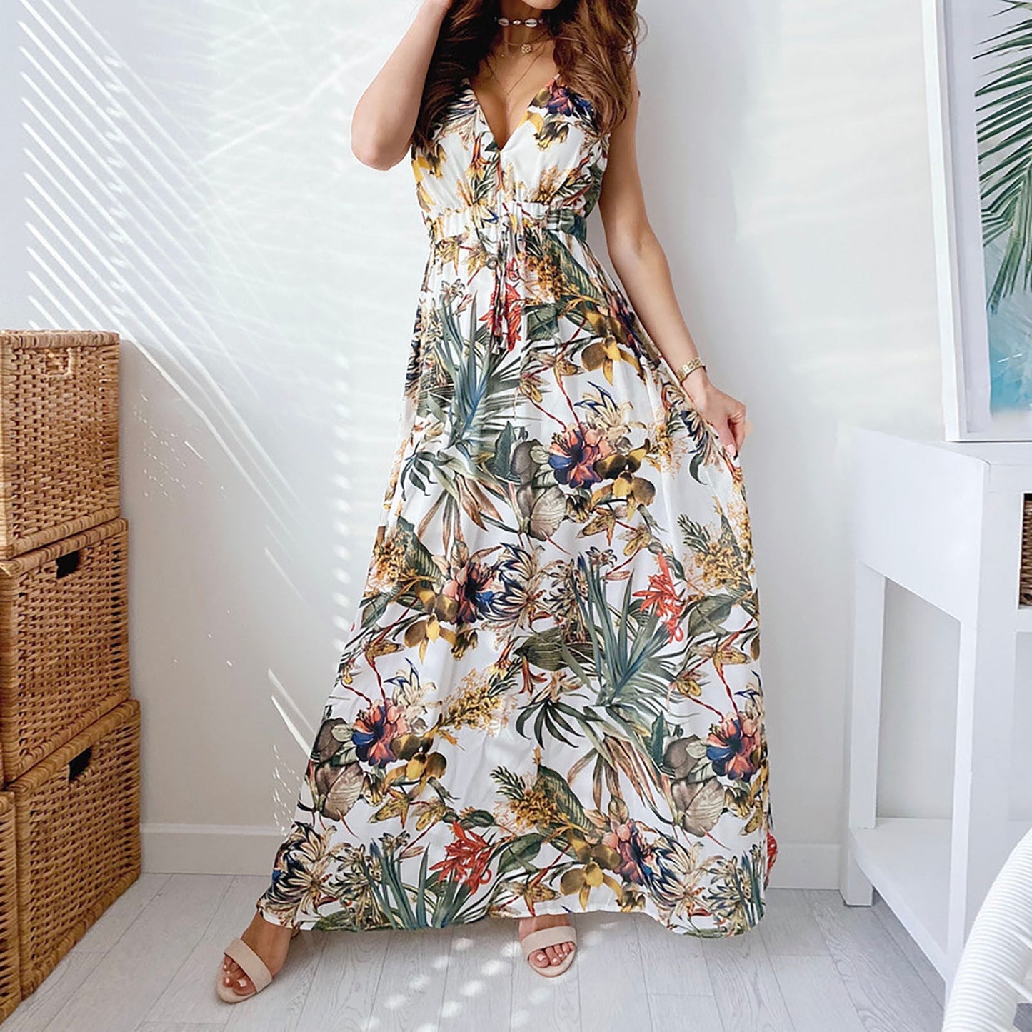 Floral Print  Maxi Dress