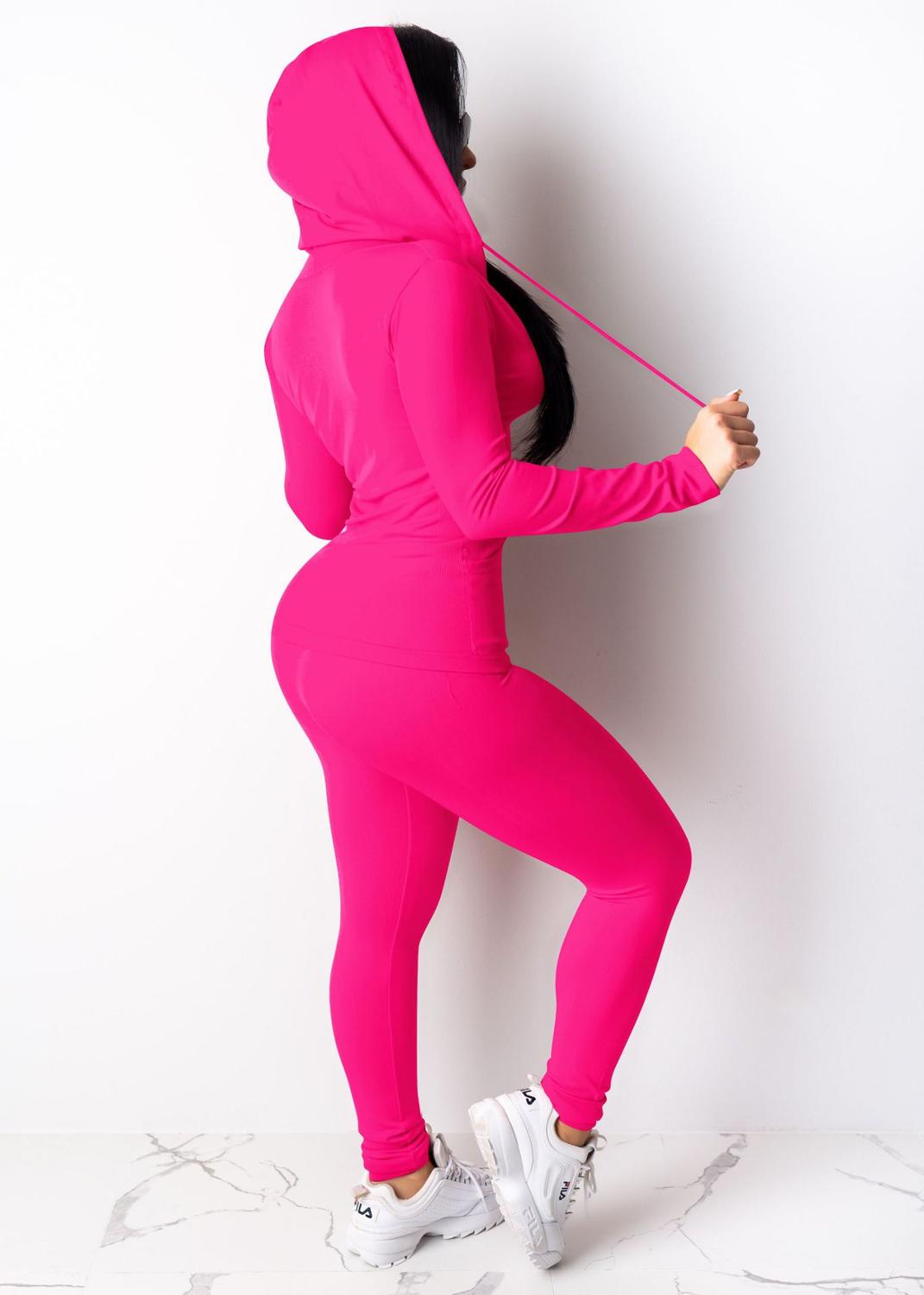 Zipper +Hoodie Two Piece Set Tracksuit Women