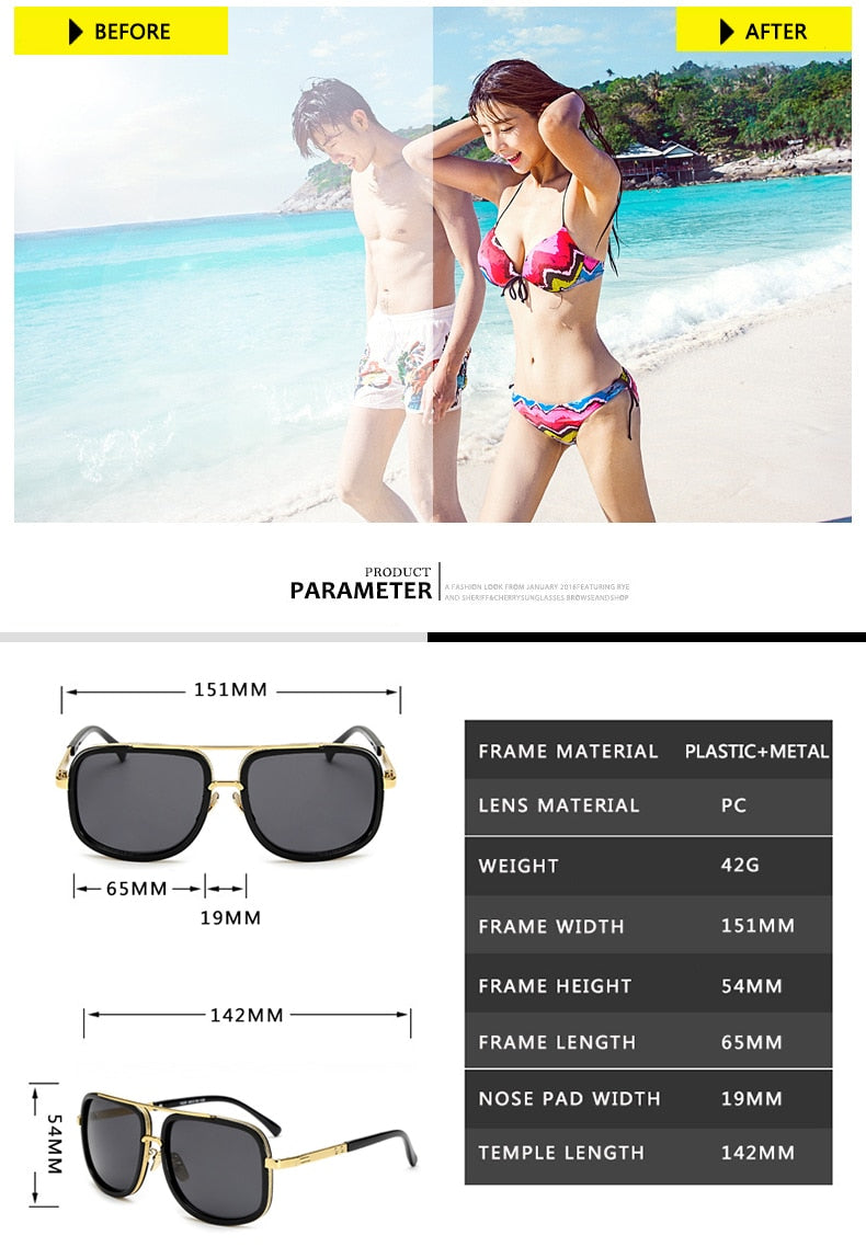 Fashion Big Frame Sunglasses