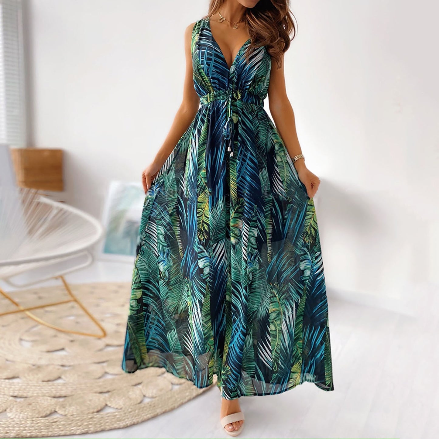 Floral Print Maxi Dress