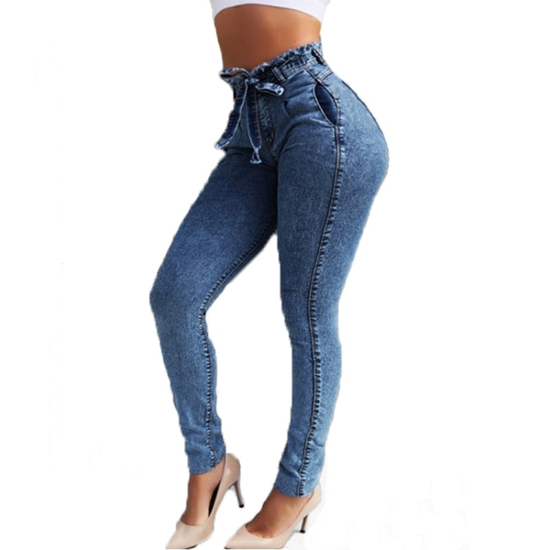 High Waist Pencil Jeans