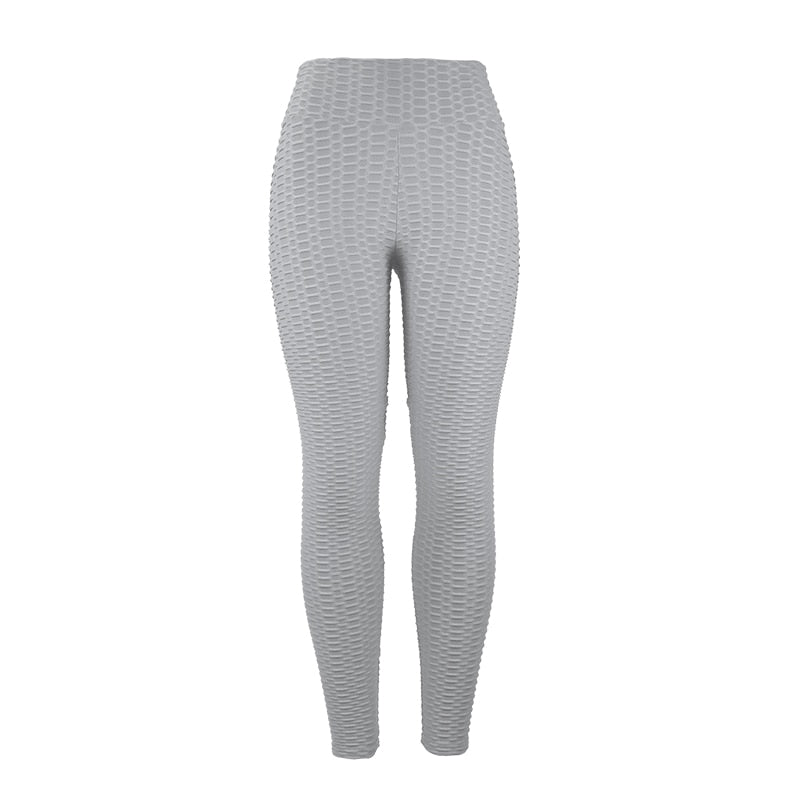 High Waisted Waffle Textured Fitness Leggings