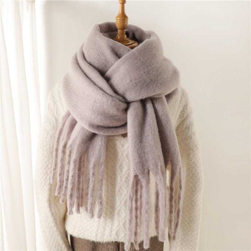 Rainbow Cashmere Plaid Scarf