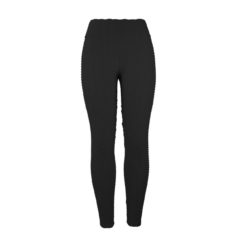 High Waisted Waffle Textured Fitness Leggings