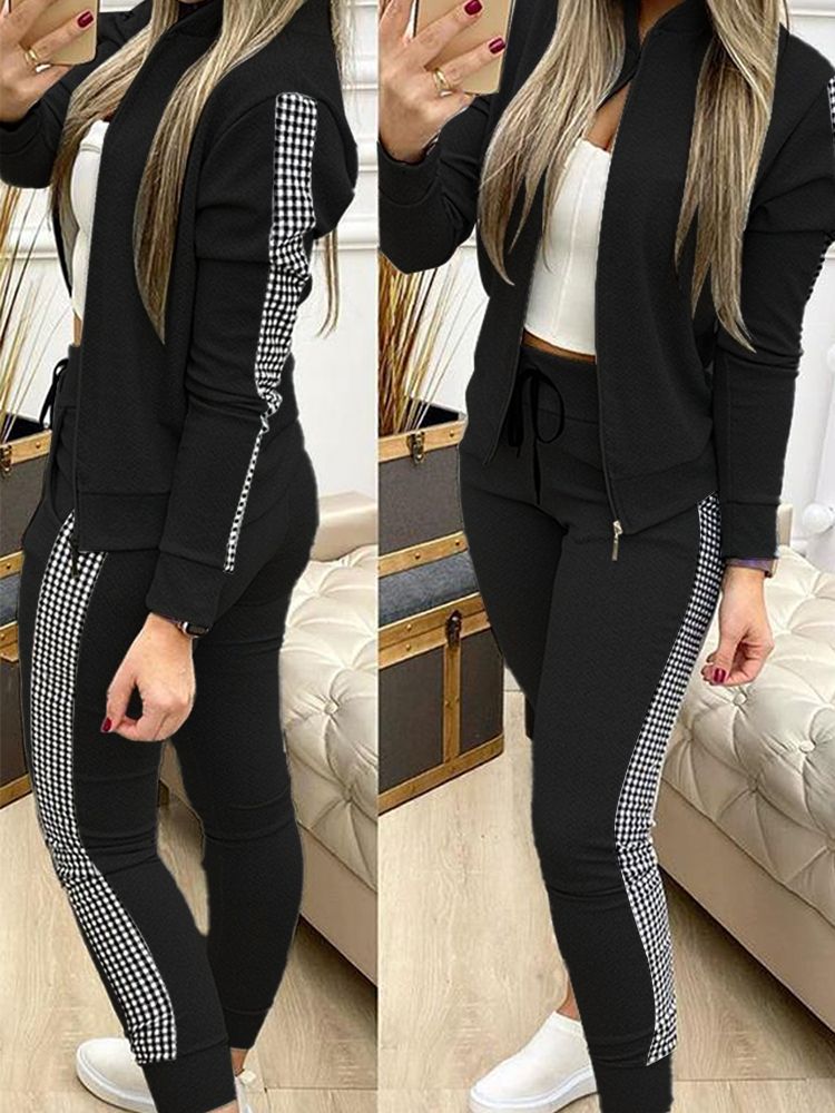 Tracksuit Zipper Top And Pants