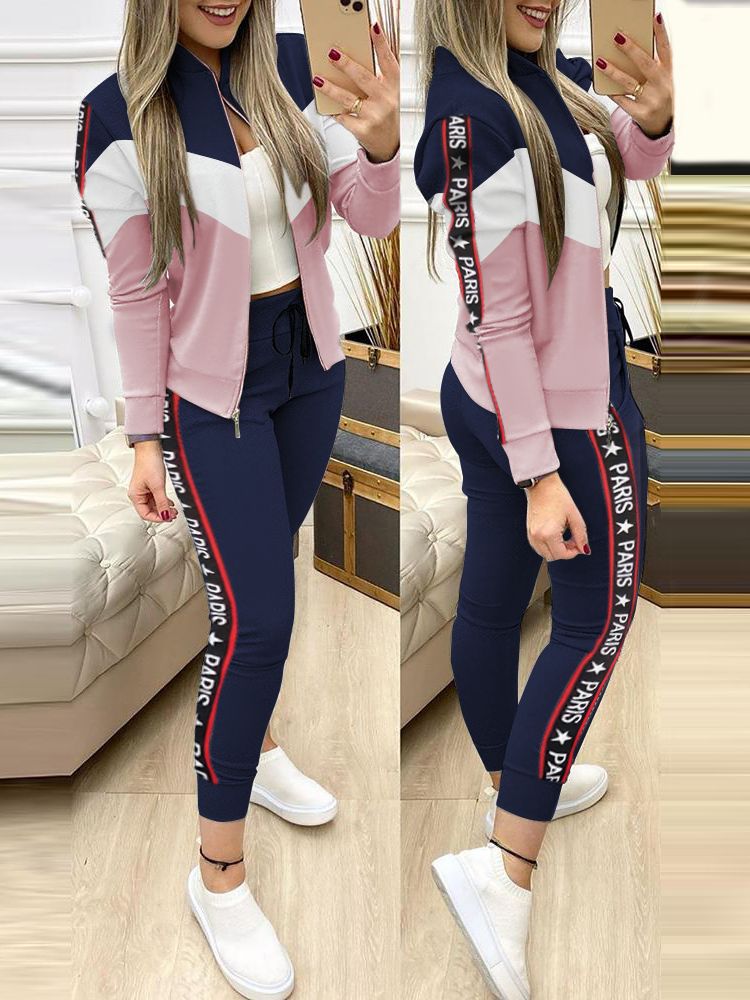 Tracksuit Zipper Top And Pants
