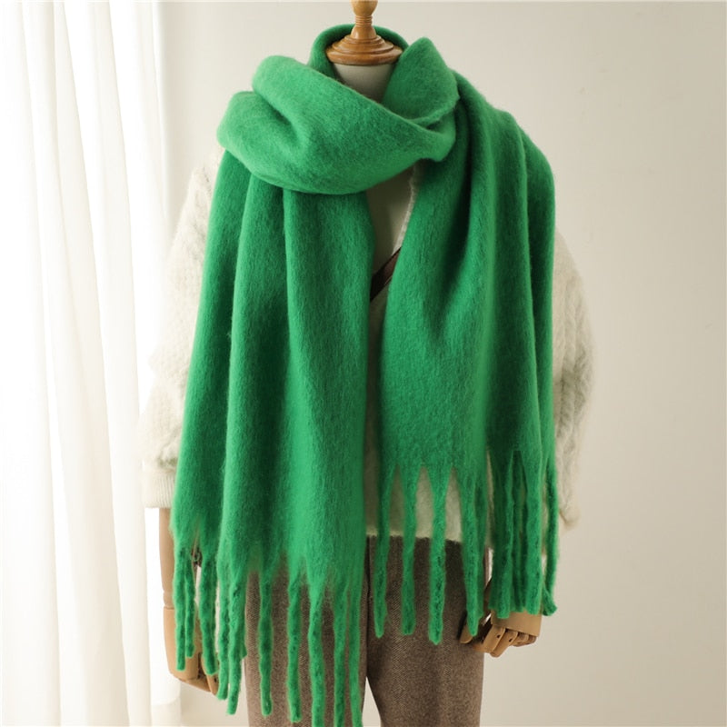 Rainbow Cashmere Plaid Scarf