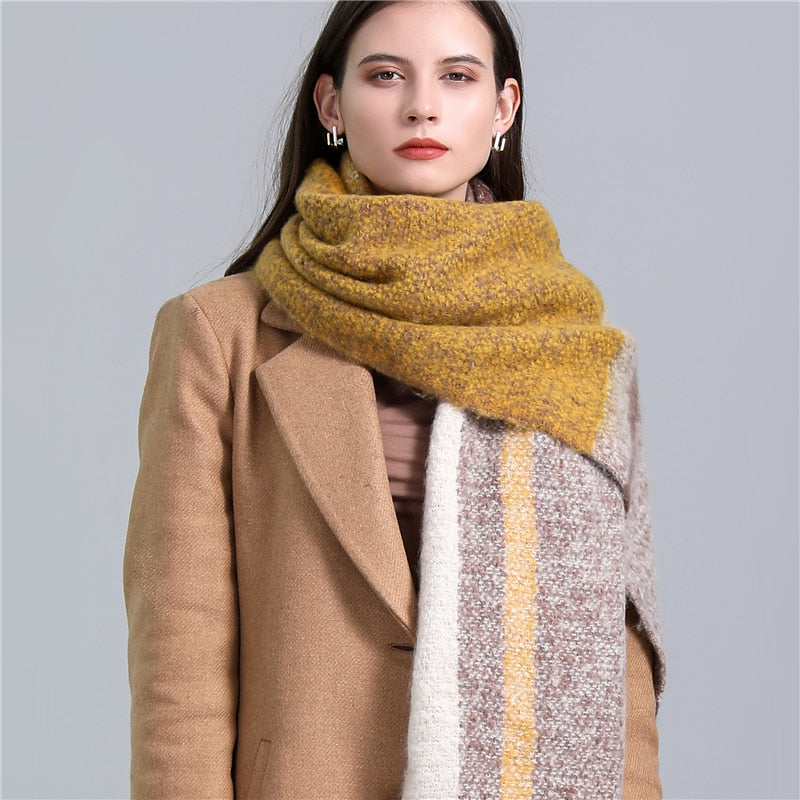 Rainbow Cashmere Plaid Scarf