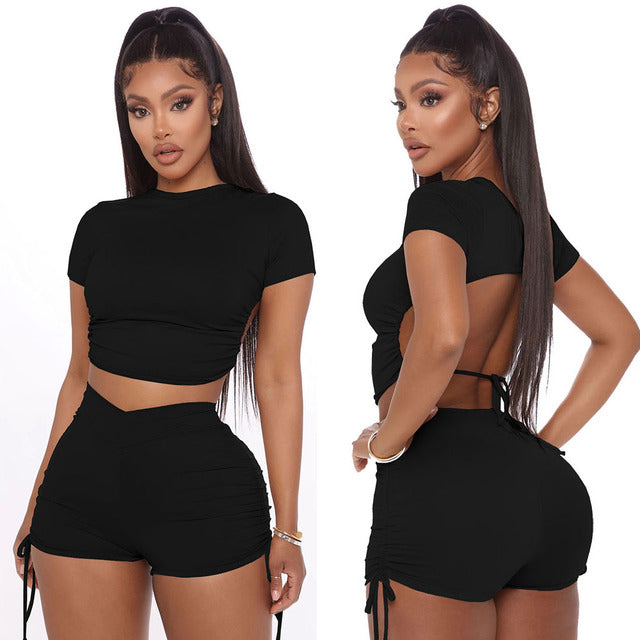 Open Back Jogger Set