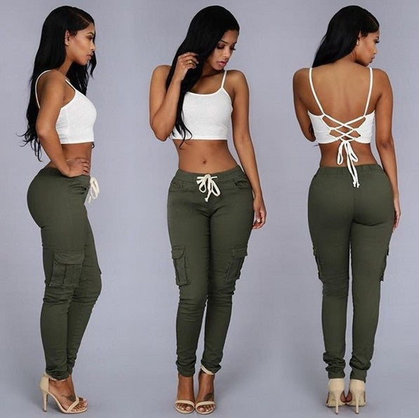 High Waist Denim Pencil Pants