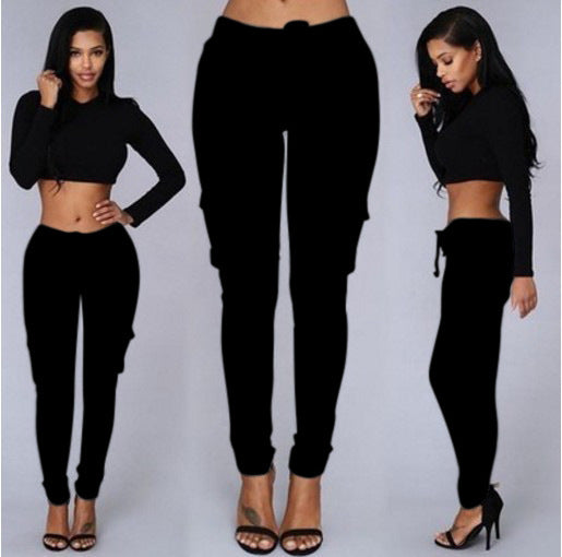 High Waist Denim Pencil Pants