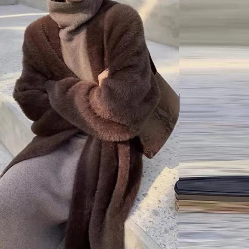 Luxury Long Fluffy Cardigan for Women