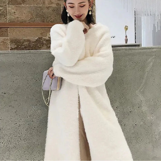 Luxury Long Fluffy Cardigan for Women