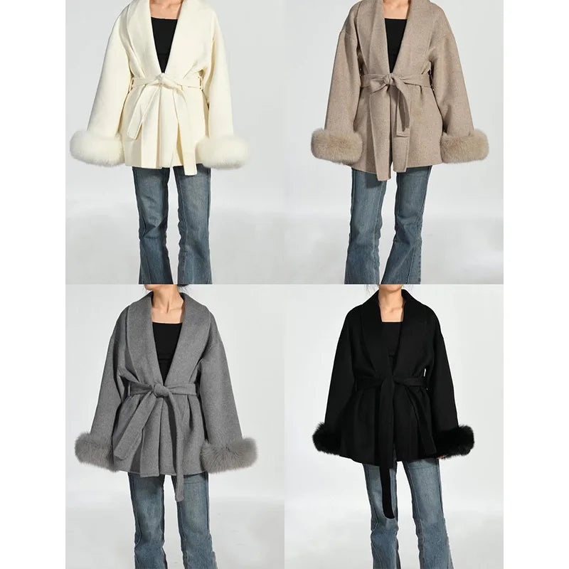 Elegant Double-Sided Wool Overcoat