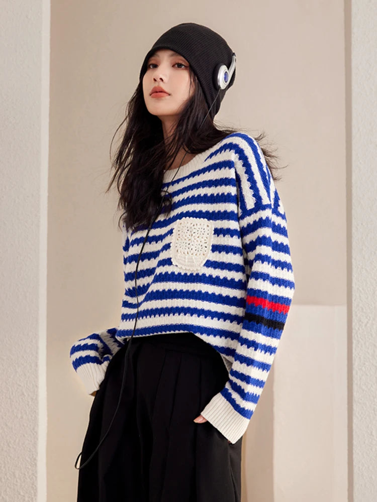 Fashionably Autumn Striped Sweater