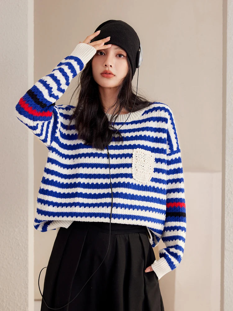Fashionably Autumn Striped Sweater