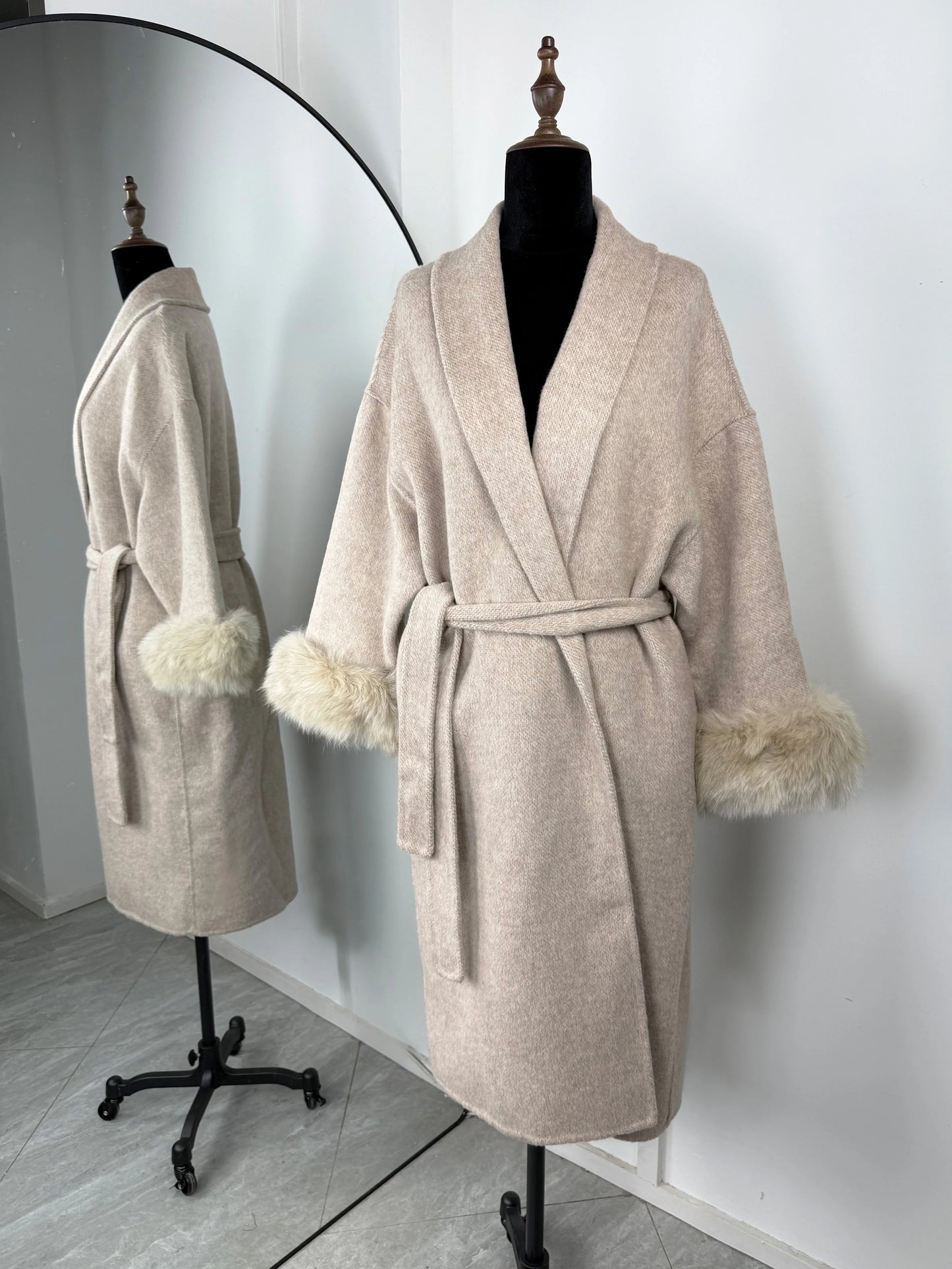 Elegant Double-Sided Wool Overcoat