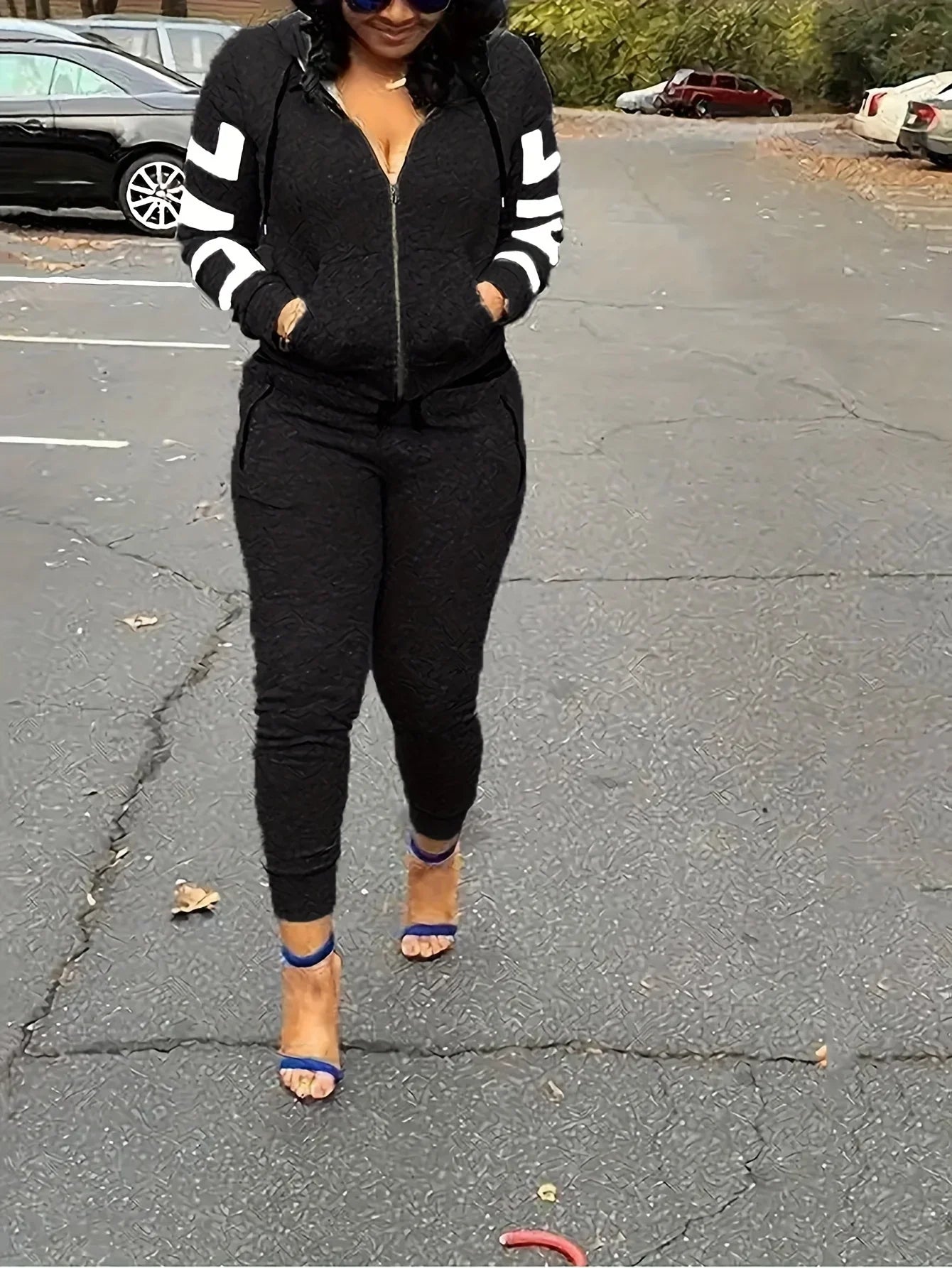 Womens Casual Two Piece Jogging Set