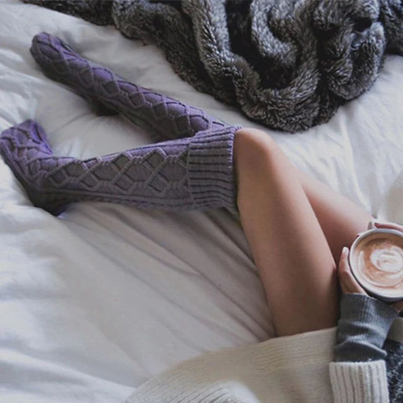 Luxury  Knee Length Knit Socks
