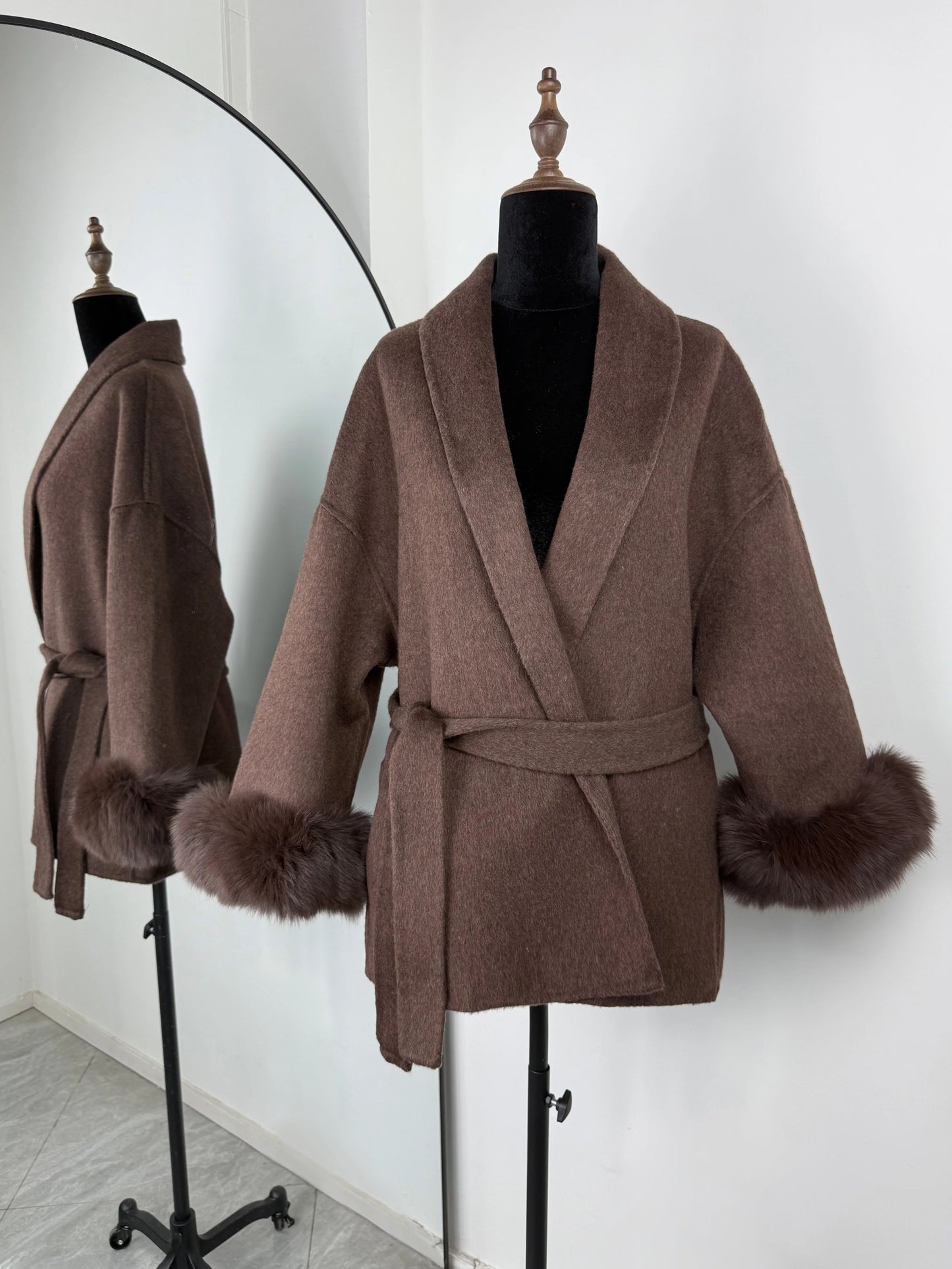 Elegant Double-Sided Wool Overcoat