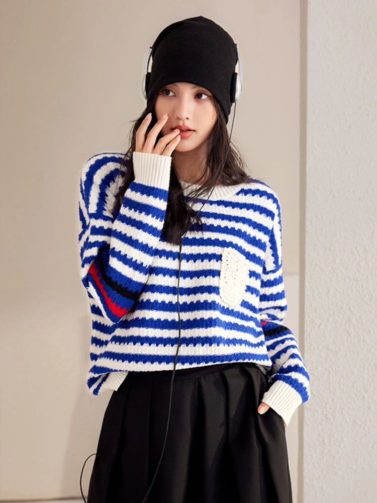 Fashionably Autumn Striped Sweater