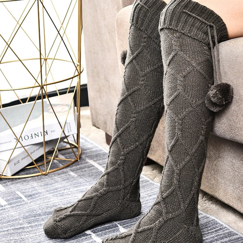 Luxury  Knee Length Knit Socks