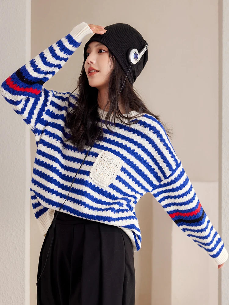 Fashionably Autumn Striped Sweater