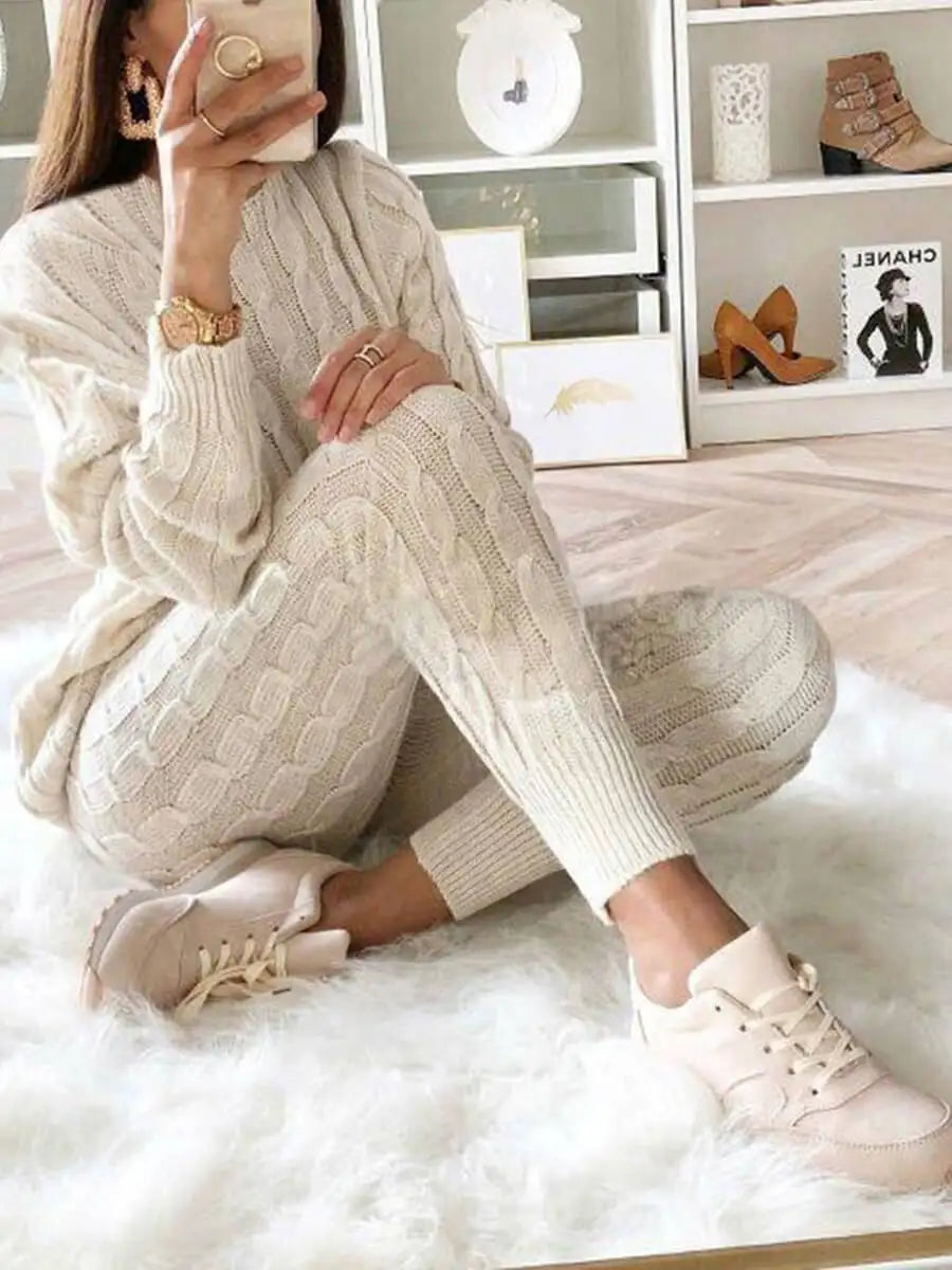 Hot Off Shoulder Top Sweater Set