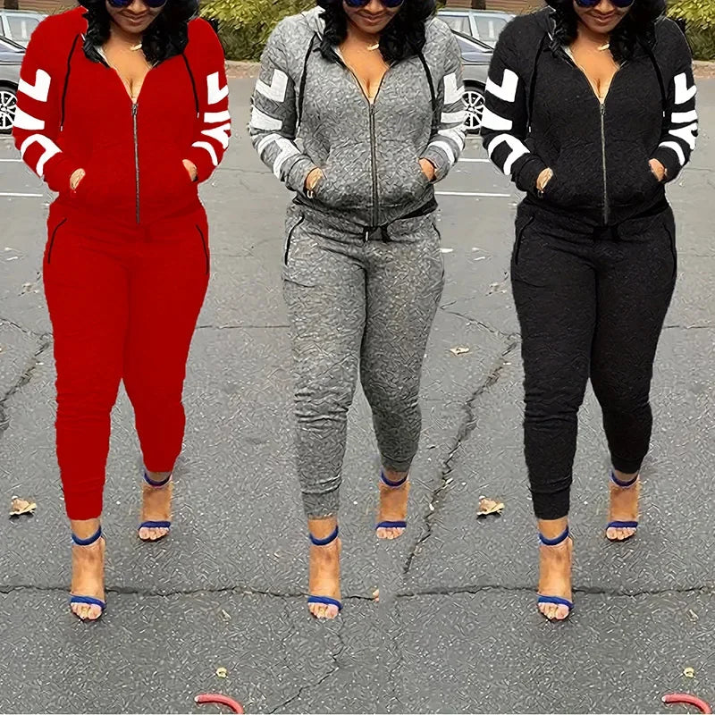 Womens Casual Two Piece Jogging Set