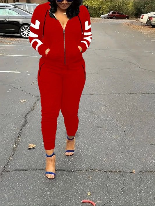 Womens Casual Two Piece Jogging Set