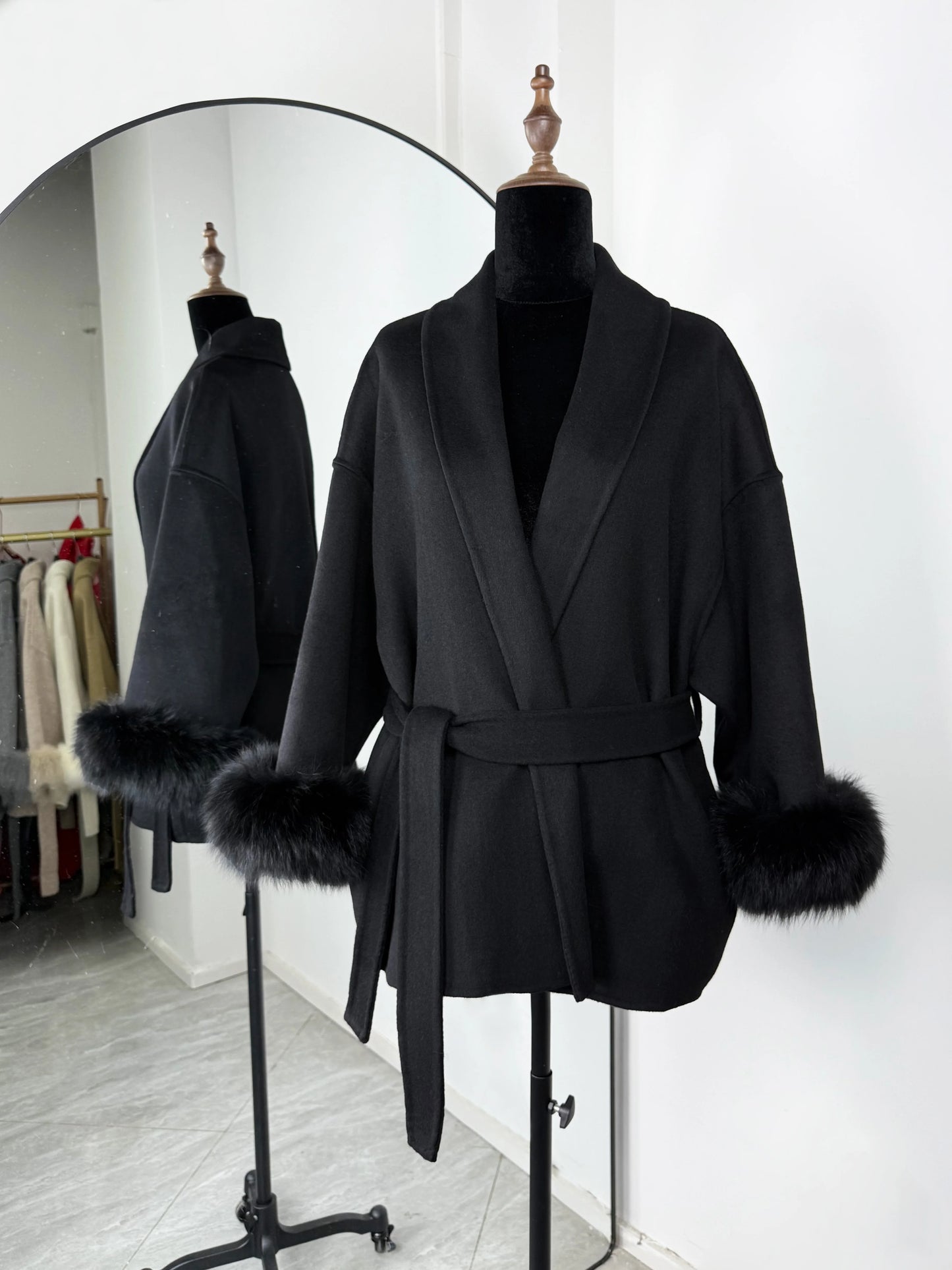Elegant Double-Sided Wool Overcoat