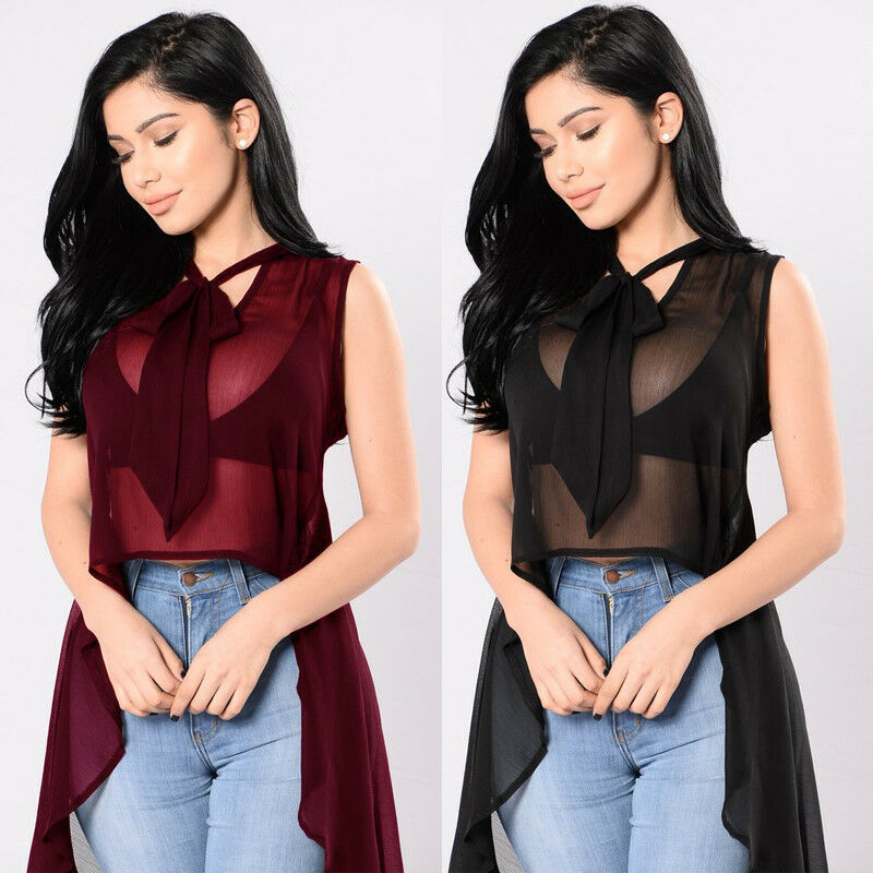 Sexy Sleeveless Loose Blouse