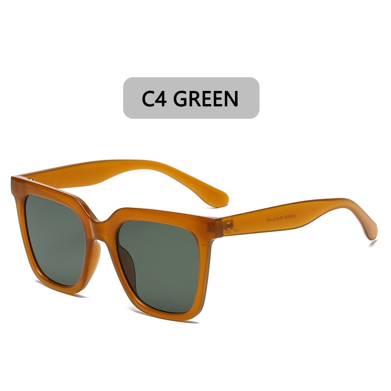 Popular Retro Rectangle Sun Glasses