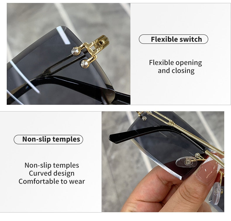 New Rimless Frameless Rectangle Shades