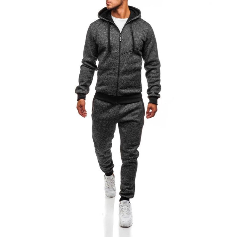 ChoiceApparel Mens Athletic 2 Piece Tracksuit Set (Small, 340-MixedBlack)  at Amazon Men's Clothing store