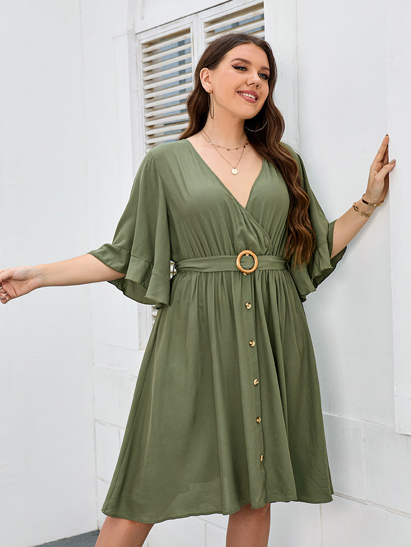 Loose Plus Size Backless Long Dress