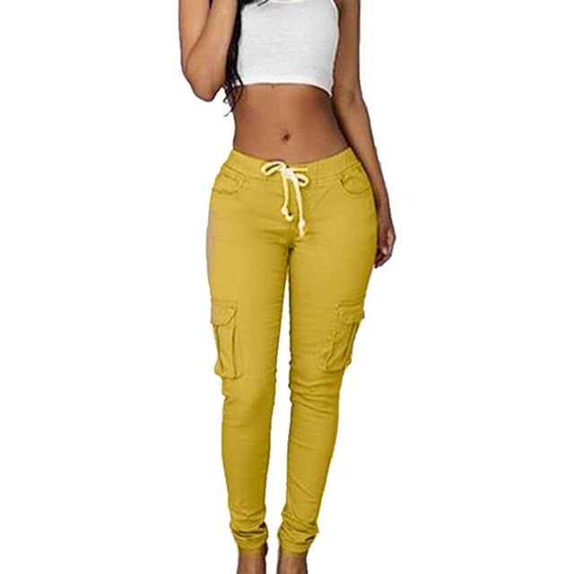 Lace Up Waist Casual Pants