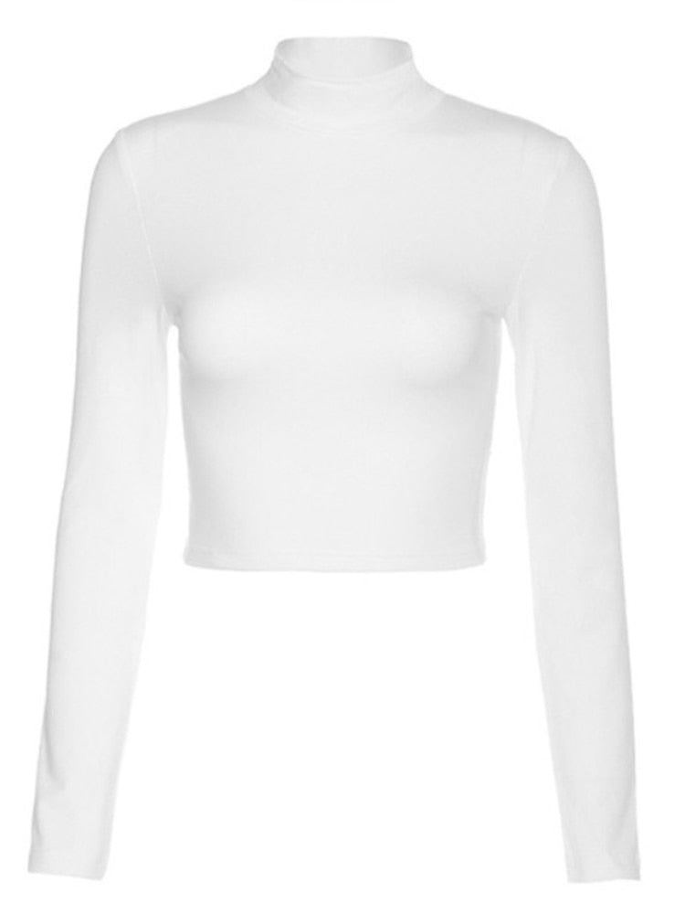 Bandage backless long sleeve tops