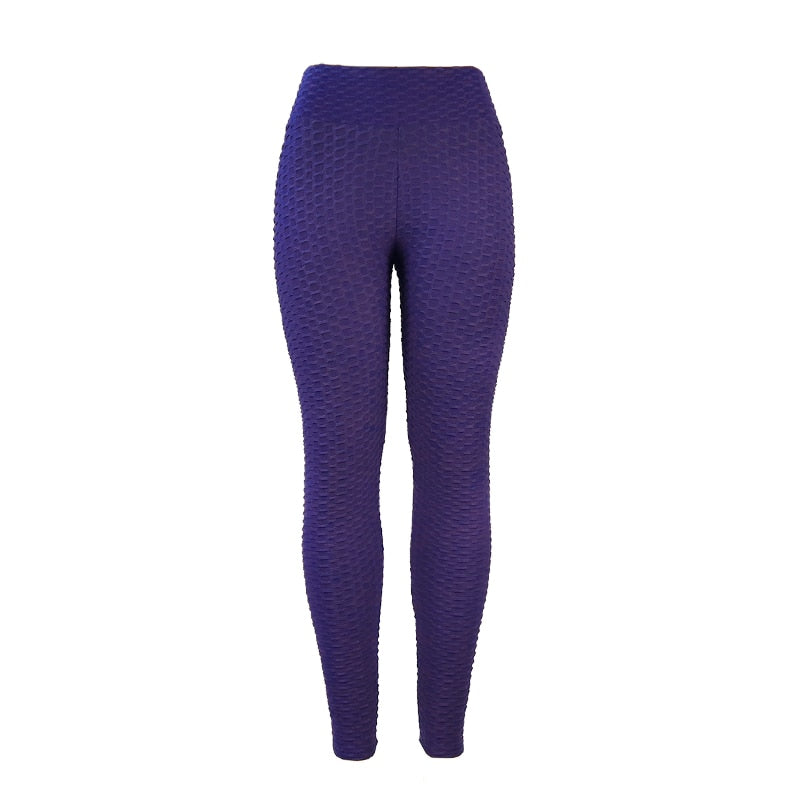 High Waisted Waffle Textured Fitness Leggings