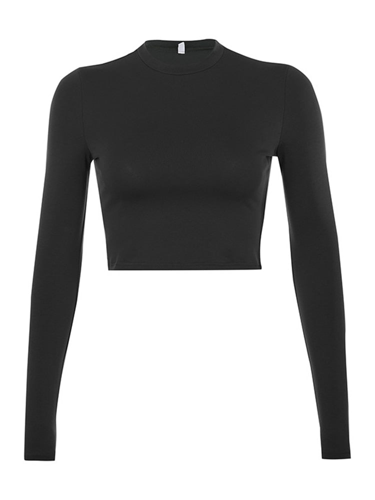 Solid Basic Long Sleeve T-shirt