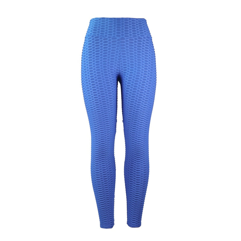 High Waisted Waffle Textured Fitness Leggings