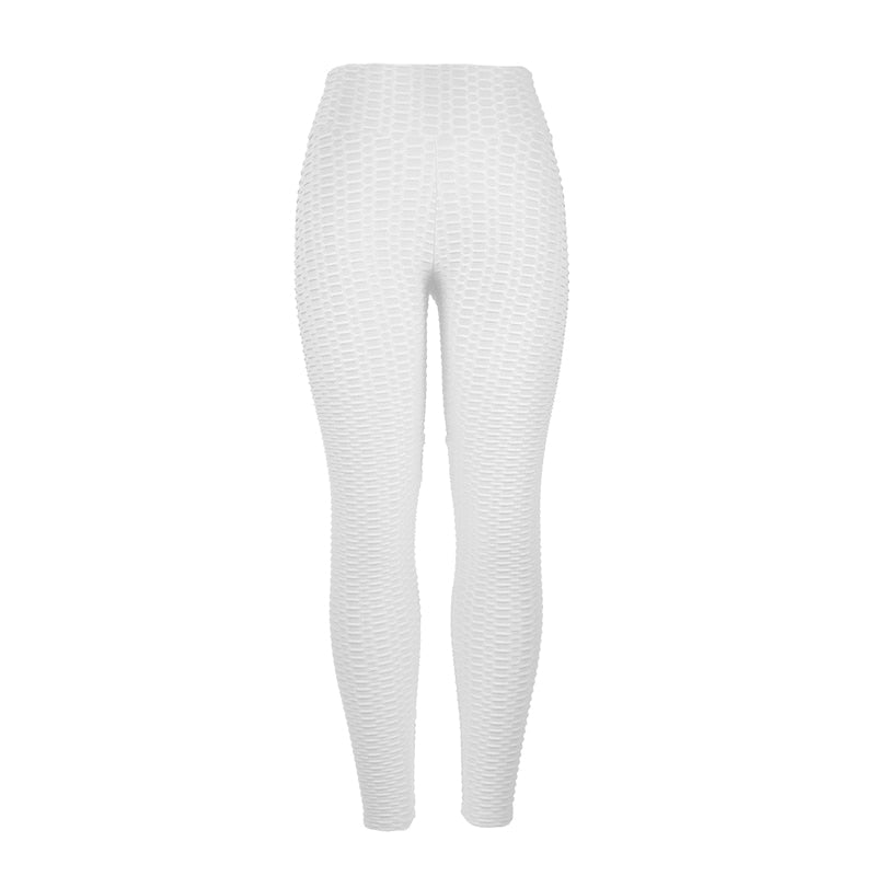 High Waisted Waffle Textured Fitness Leggings