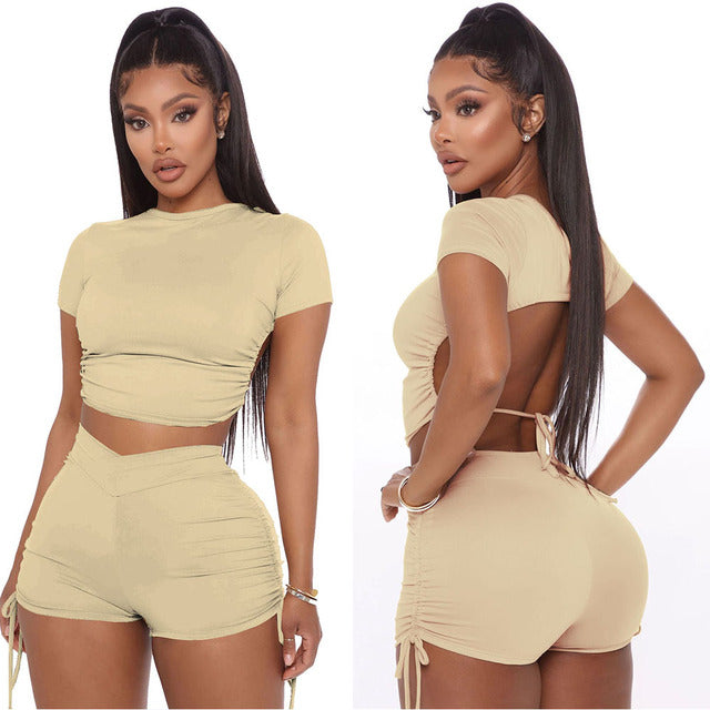Open Back Jogger Set