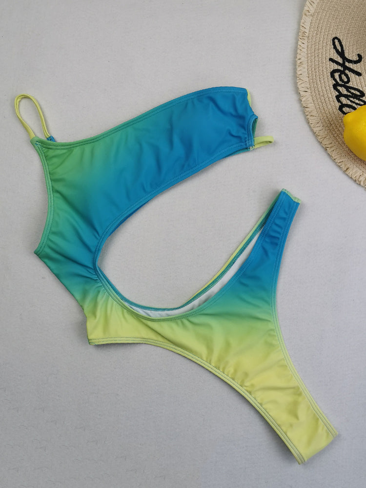 New Sexy Tie-Dye Print One Piece Swimsuit